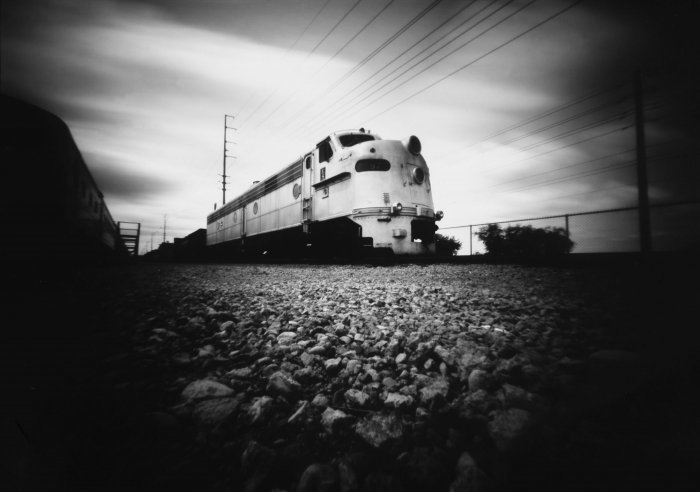 "Image was captured at the Arizona Railway Museum".  "I used 5x7 pinhole @ F-325 for 2.5 minutes to capture this image." Copyright 2015 C. Burns All rights reserved.